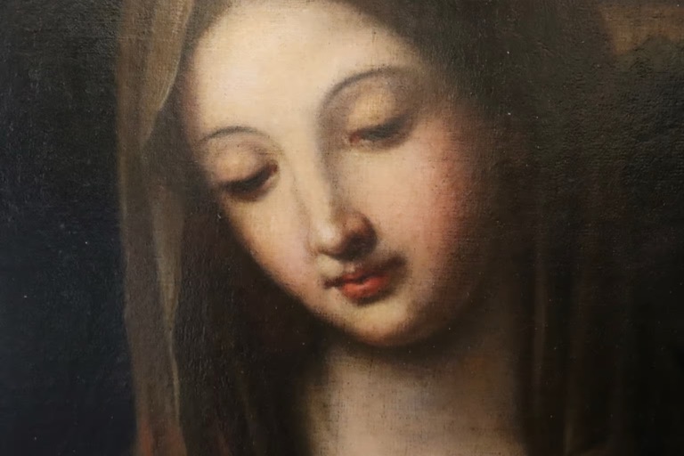 Close up photo of a traditional painting