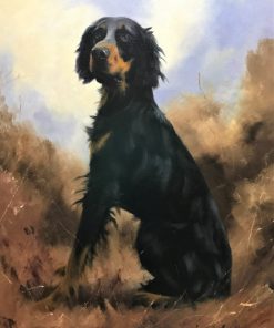 John Trickett - Study of a Gordon Setter