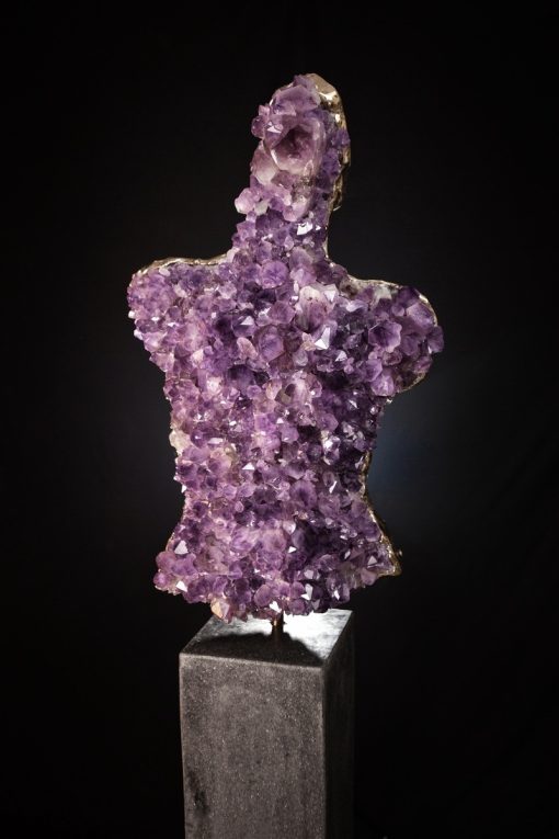 LIMINAL STATE -  Full Torso Bronze with Amethyst Crystals - Image 3