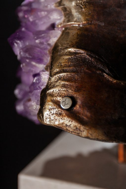 LIMINAL STATE -  Full Torso Bronze with Amethyst Crystals - Image 6