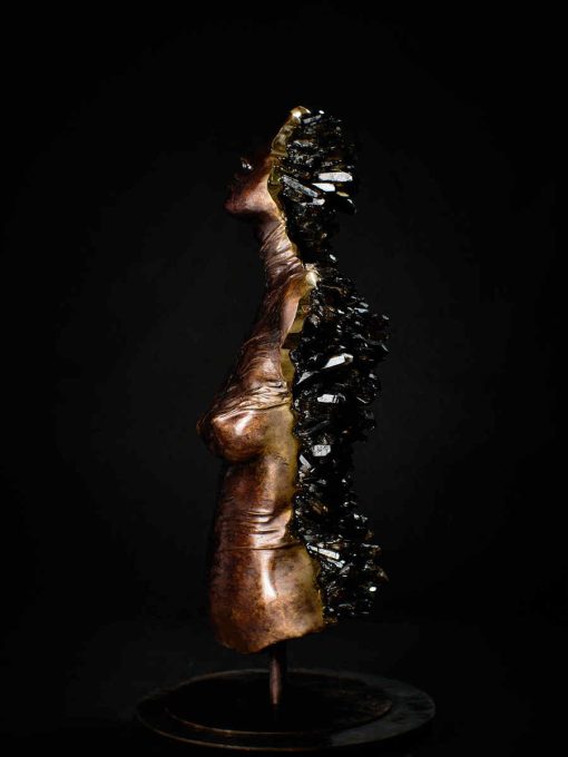 LIMINAL STATE - Full torso Bronze with Smokey Quartz