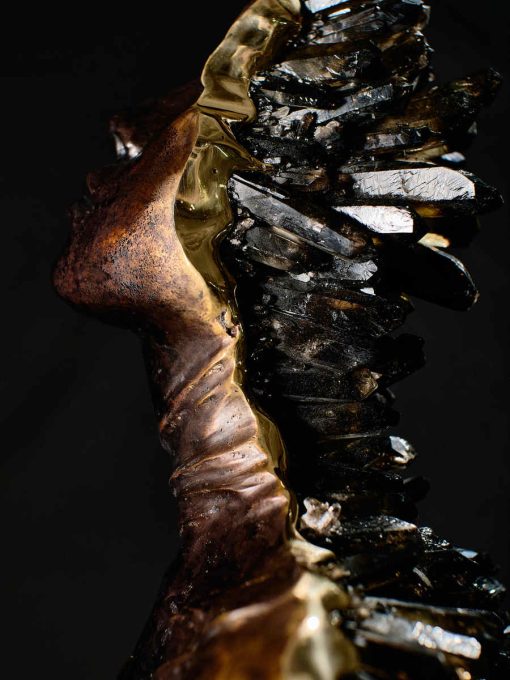 LIMINAL STATE - Full torso Bronze with Smokey Quartz - Image 3