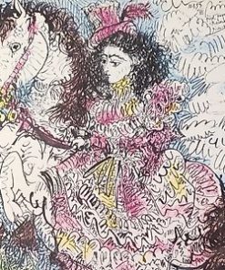 Jacqueline in Rose on White Horse