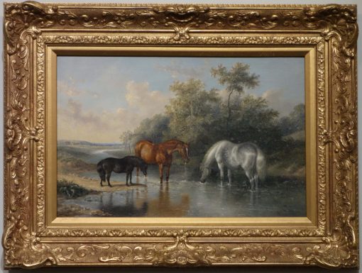 Horses Watering At A Stream - Image 2