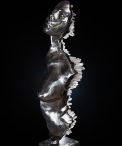 Liminal State Aluminium Half Torso with clear crystal