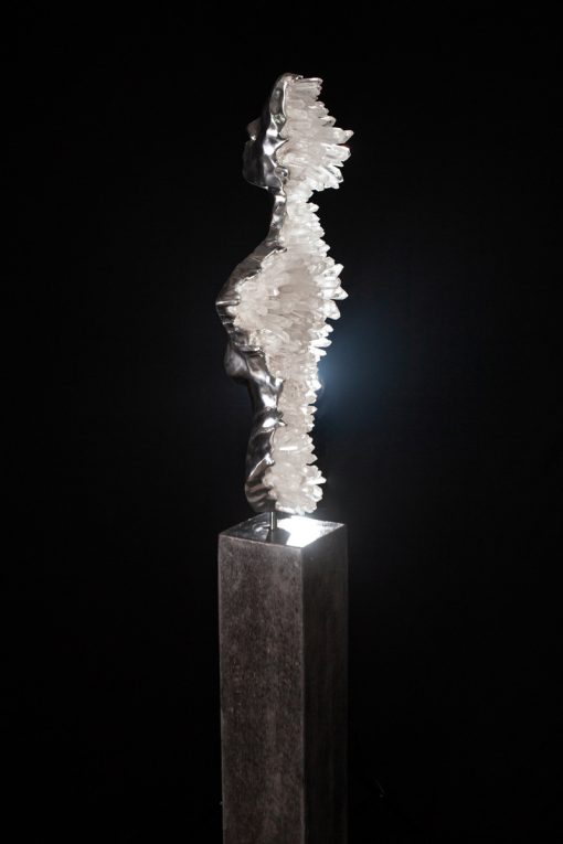Liminal State Aluminium Half Torso with clear crystal - Image 2