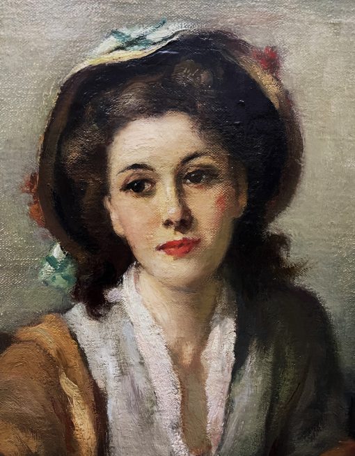 Portrait of an Elegant Woman Dressed in Eighteenth-Century - Image 3