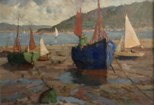 Fishing Boats Moored in a Bay