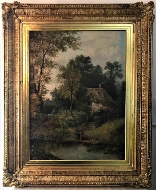 O J Clark - A Rural Cottage by a Stream - Image 2