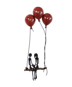 Set 3 Small Red Balloons Couple with Flower1/1