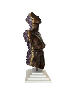 LIMINAL STATE -  Full Torso Bronze with Amethyst Crystals