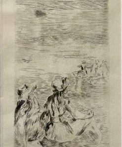 Pierre-Auguste Renoir (1841-1919)  - On the beach at Bernegal