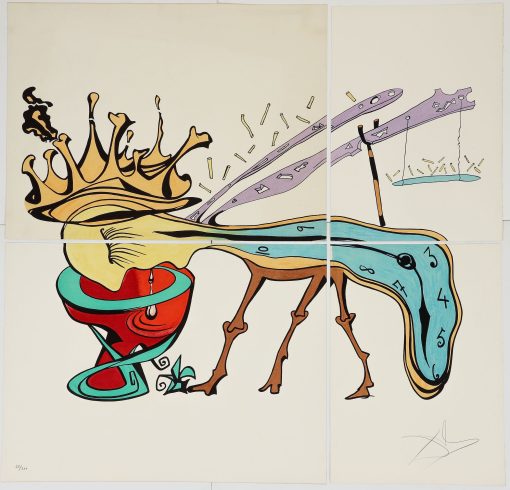 Royal Insect Metamorphosis Signed Lithograph in 4 pieces