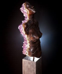 LIMINAL STATE -  Full Torso Bronze with Amethyst Crystals