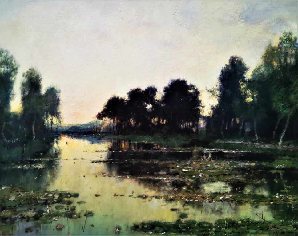 A Twilight River Landscape