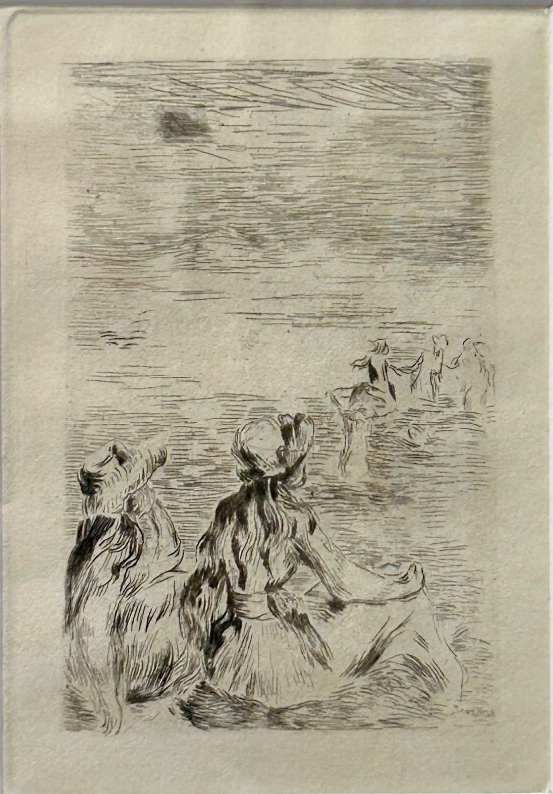 Pierre-Auguste Renoir (1841-1919)  - On the beach at Bernegal